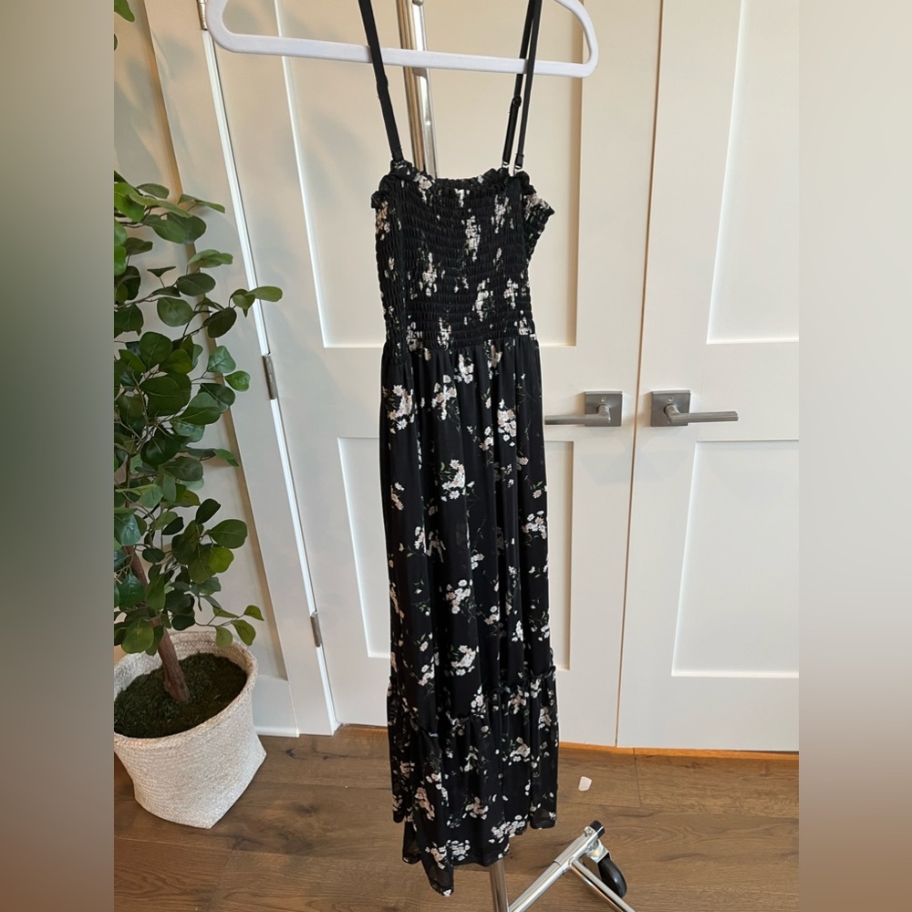 Black floral dress